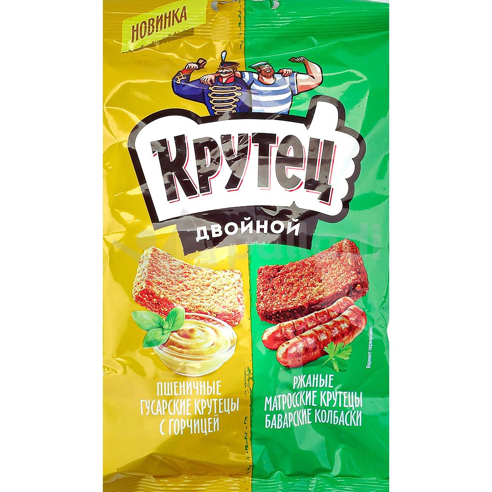 Гренки Крутец со вкусом горчицы и баварских колбасок 100г