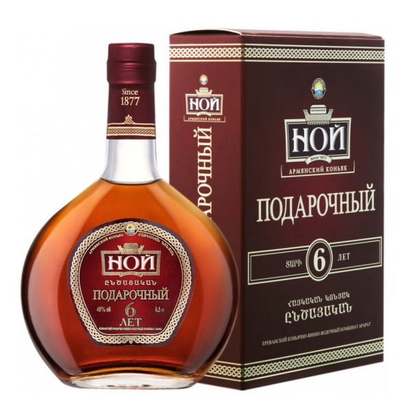 Коньяк Ной Подарочный КМВ шестилетний армянский 40% 0,5л