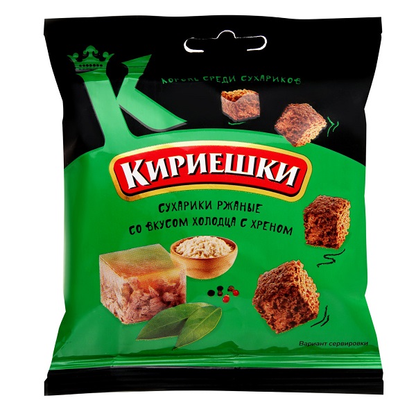Сухарики Кириешки 40гр Холодец/Хрен