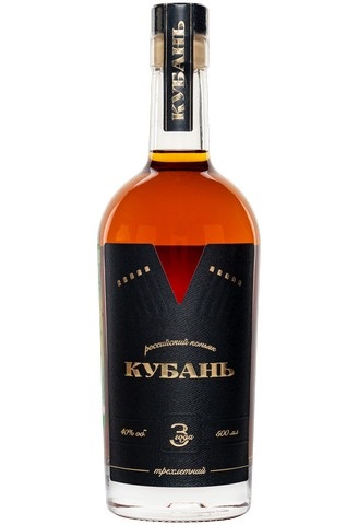 Коньяк Кубань Российский трехлетний 40% 0,5л