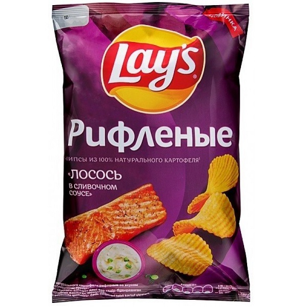 Чипсы Лейз 140гр Лосось в сливочном соусе