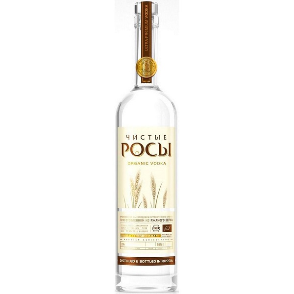 Водка Чистые Росы из ржаного зерна