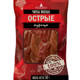 Чипсы мясные Fat Buffalo Острые из курицы 50 гр