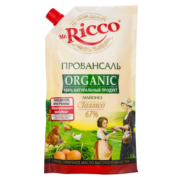 Майонез Mr.Ricco провансаль 67% 400мл