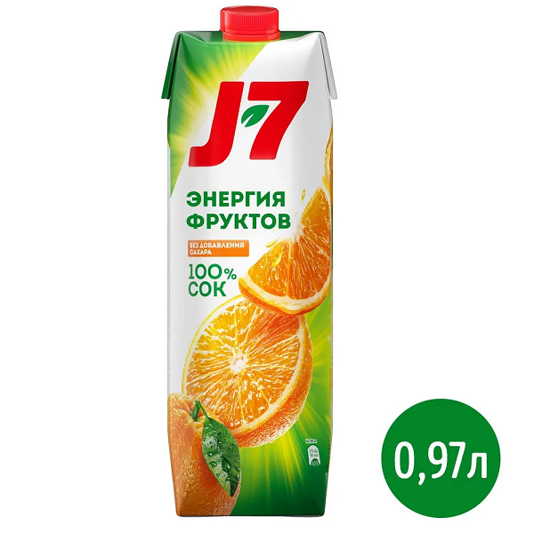 Сок J7 (Дж 7) 0,97л Апельсин