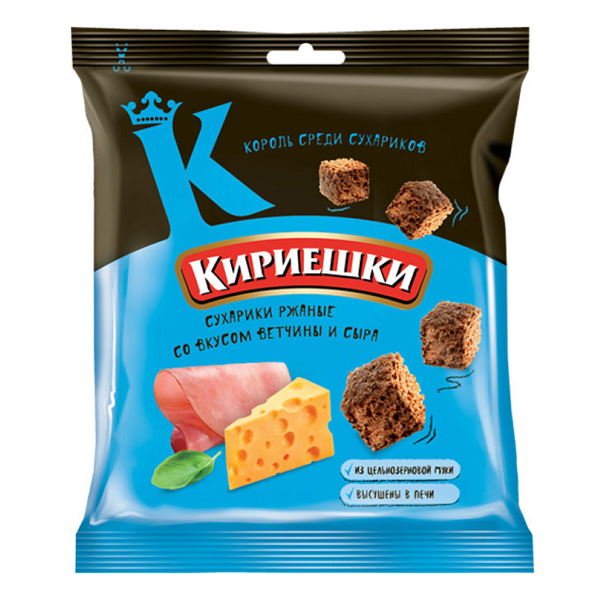 Сухарики Кириешки 40гр Ветчина/Сыр