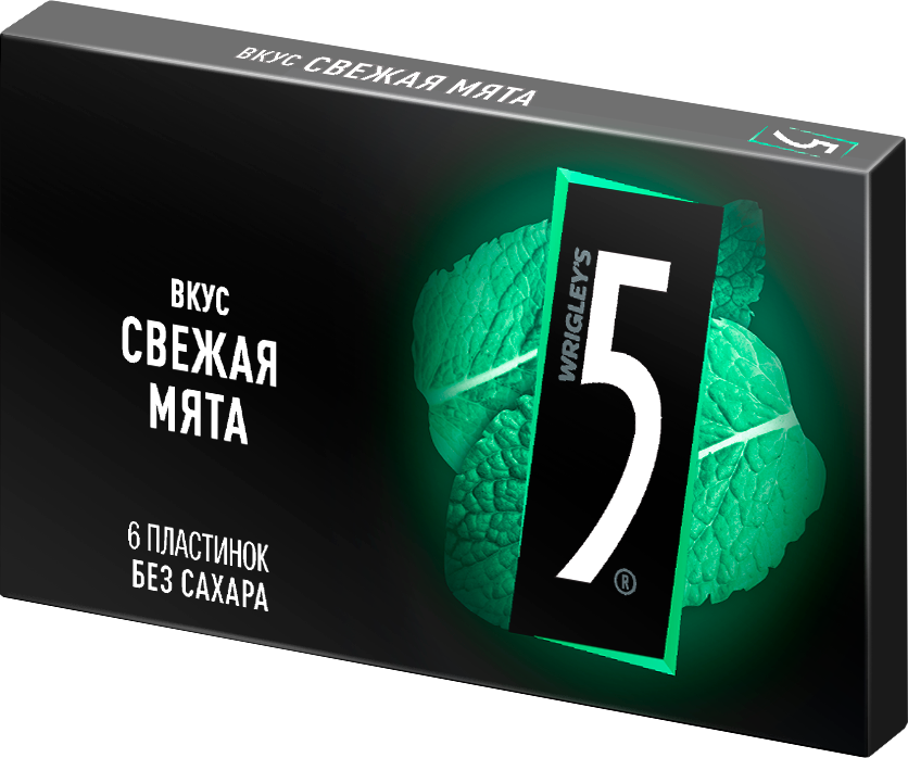 Резинка жевательная Five 15,6гр Свежая мята