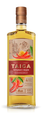 Настойка Тайга Перцовая с медом горькая 35% 0,5л