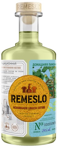 Настойка сладкая Ремесло Фермера Домашняя лимонная 25% 0,5л