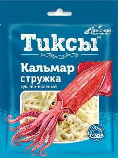 Тиксы Кальмар стружка сушено-вяленый 70гр