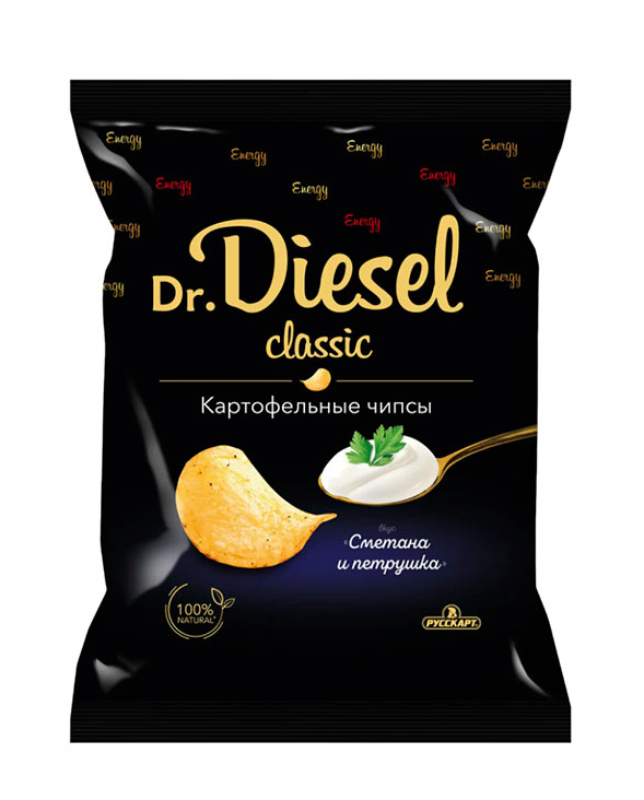 Чипсы Dr. Diesel 120г Сметана и петрушка