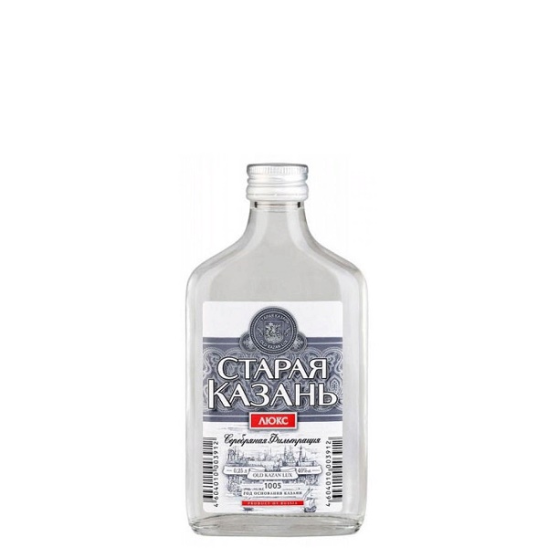 Водка Старая Казань Люкс серебряная 40% 0,25л