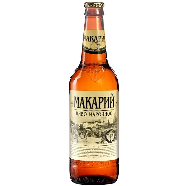 Пиво Макарий Марочное светлое фильтрованное пастеризованное