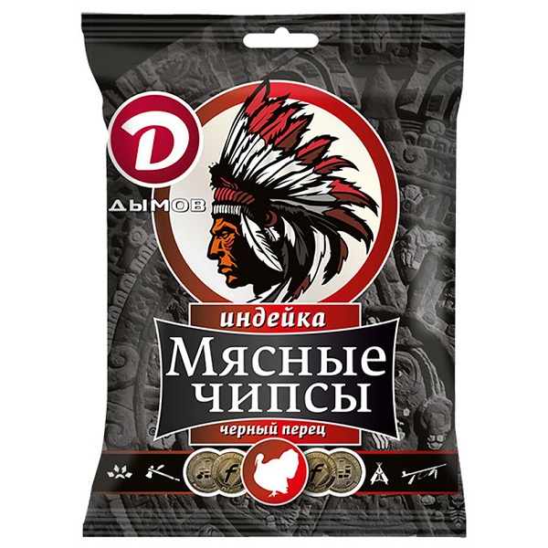 Чипсы Дымов Индейка с черным перцем с/в 25гр