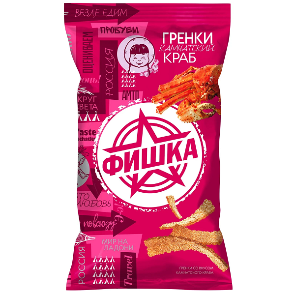 Гренки Фишка 120гр Камчатский краб