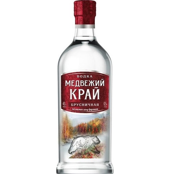 Водка Медвежий Край брусничная