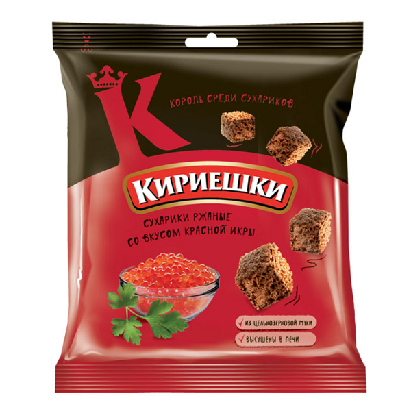 Сухарики Кириешки 40гр Красная икра
