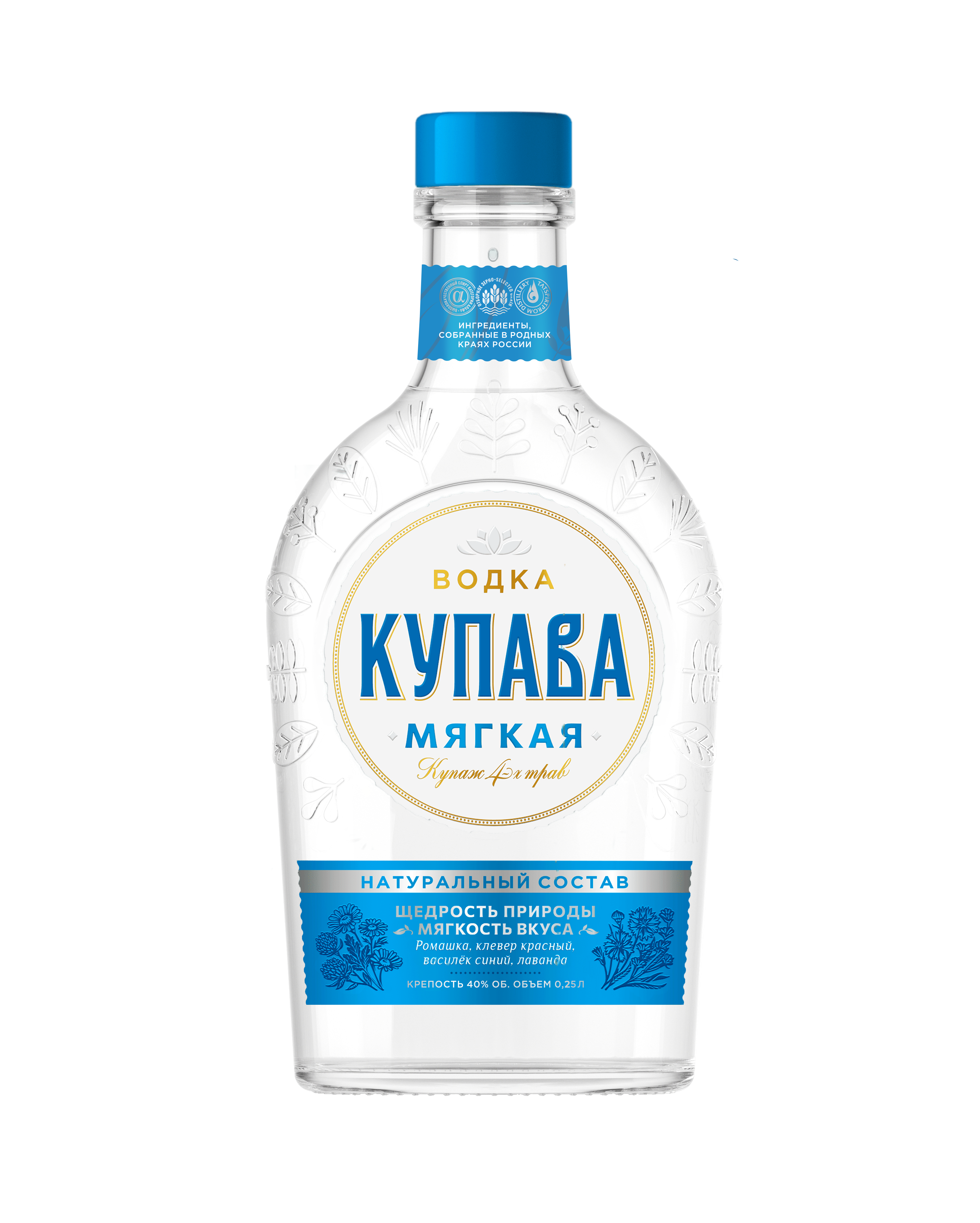 Водка Купава Мягкая 40% 0,25л