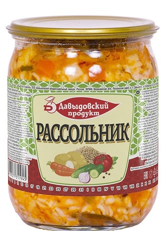 Рассольник Давыдовский продукт 510гр ст/б