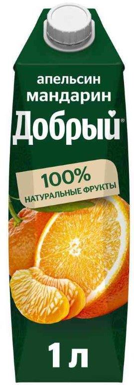 Напиток сокосодержащий Добрый 1л Апельсин Мандарин