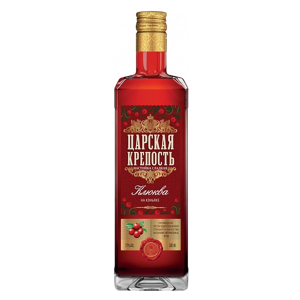 Настойка Царская Крепость Клюква на коньяке
