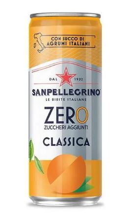 Напиток S.Pellegrino (Сан Пелегрино) 0,33л Классика Зеро б/с газ ж/б