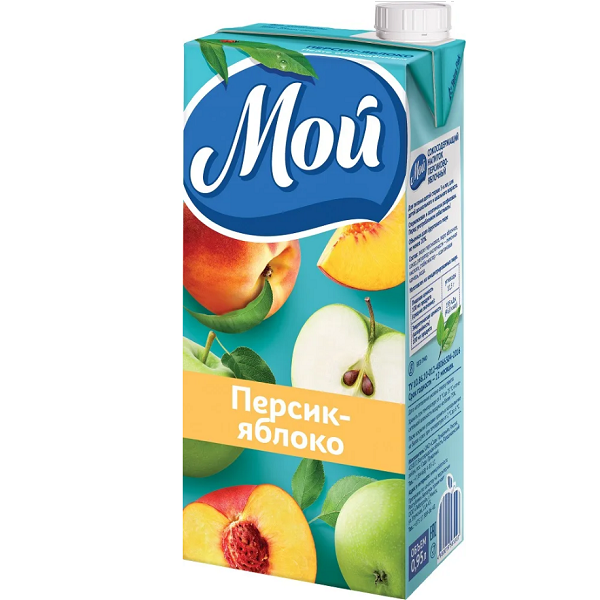 Нектар Мой 0,95л Персик и яблоко