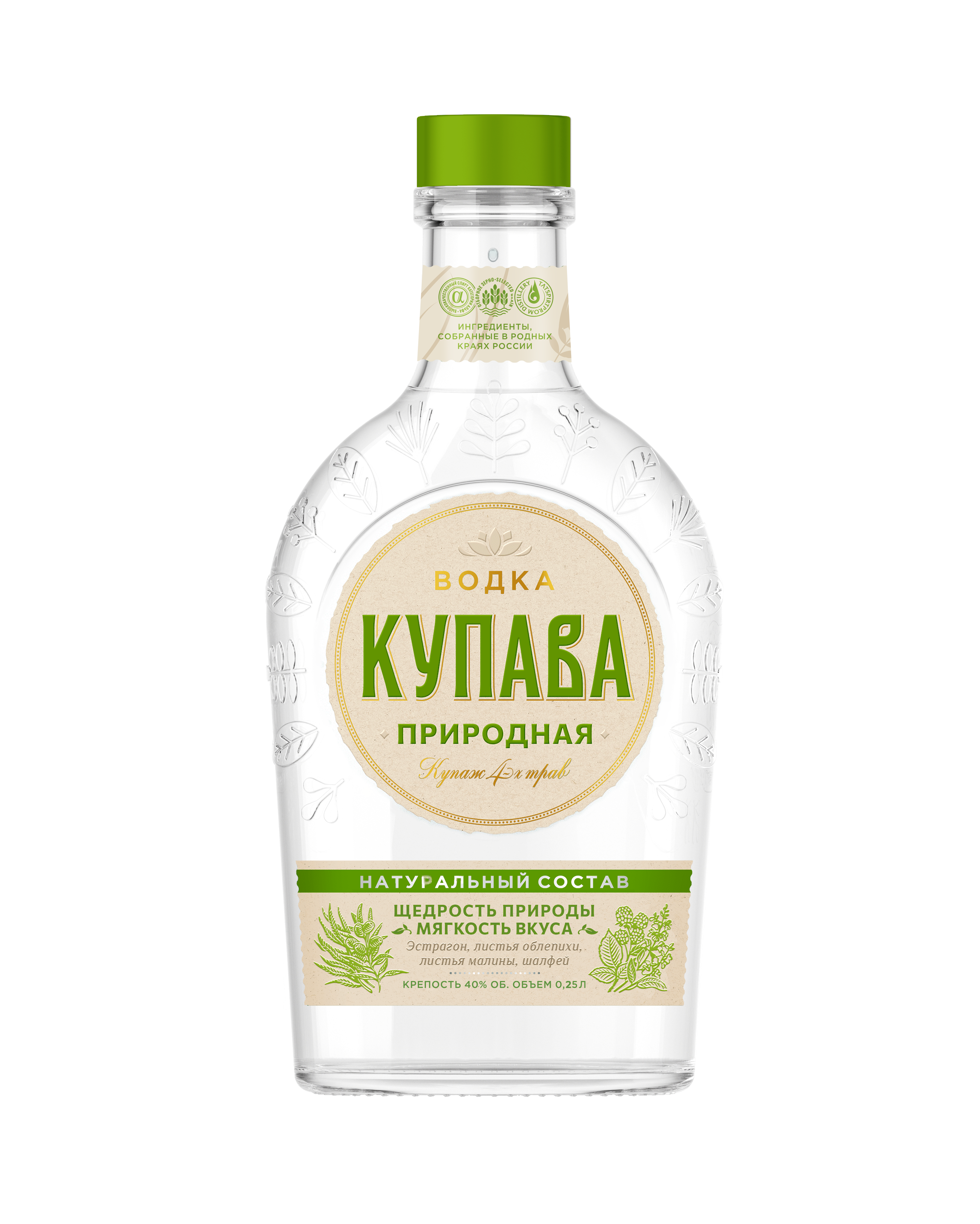 Водка Купава Природная 40% 0,25л