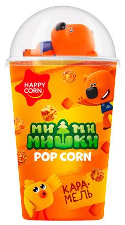 Попкорн Happy Corn Мимимишки карамель 50гр стакан