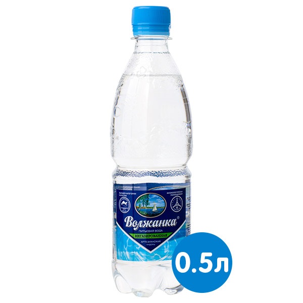 Вода питьевая Волжанка 0,5л негаз пэт