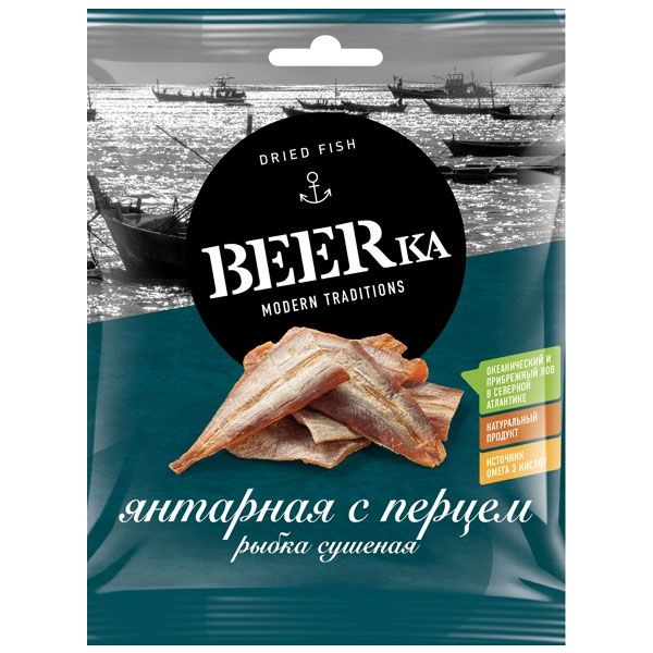 Рыбка сушеная BEERka Янтарная с перцем 40гр