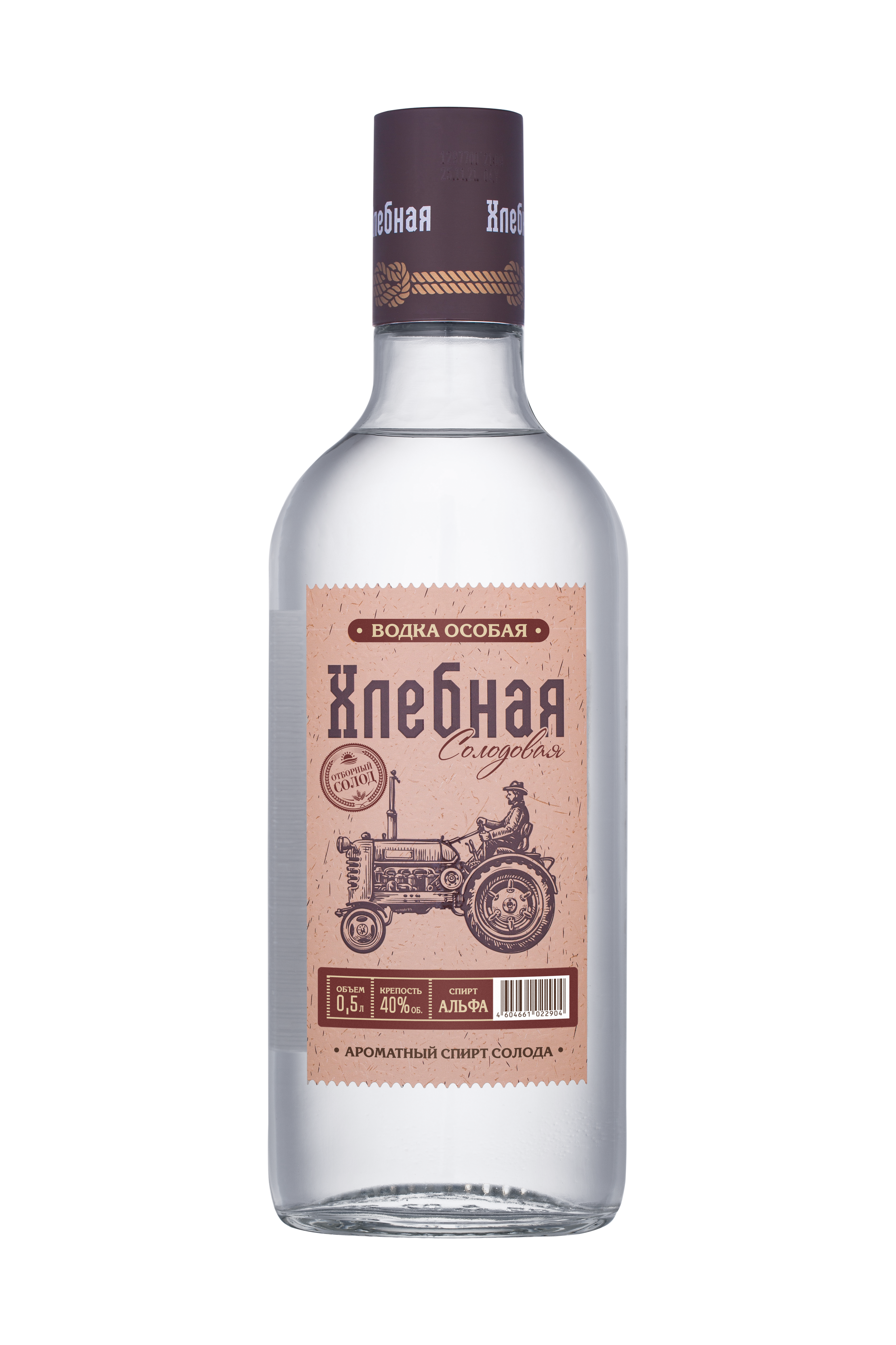 Водка Хлебная Солодовая 40% 0,5л