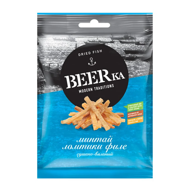 Рыбка сушеная Beerka Филе минтая 25гр