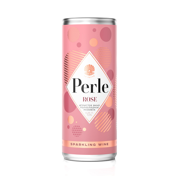 Вино игристое La Petite Perle (Ла Петит Перле) розовое полусладкое 10,5-12,5% 0,25л