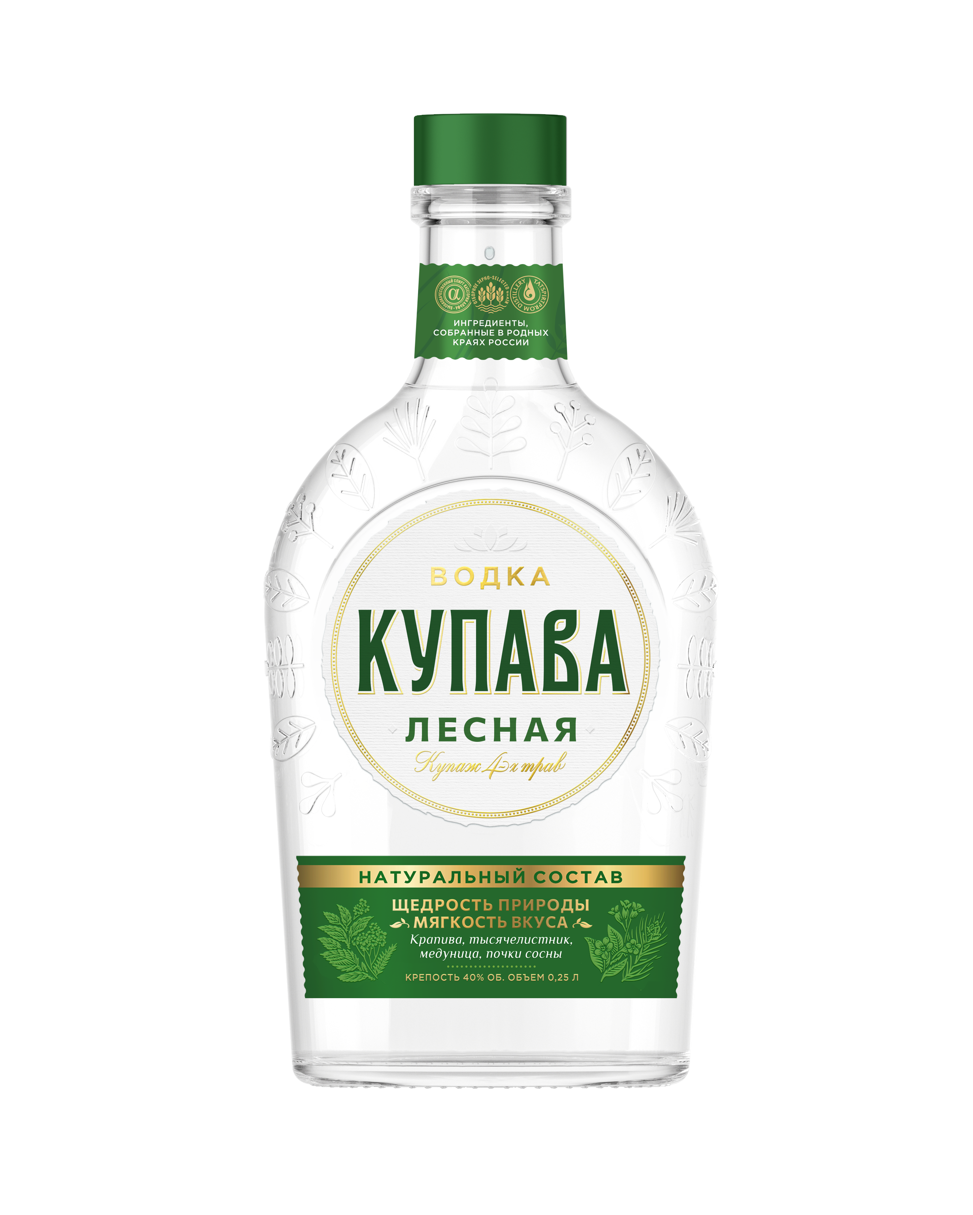 Водка Купава Лесная 40% 0,25л А,1,2,6