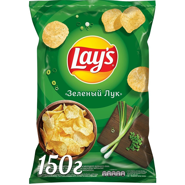 Чипсы Лейз 140гр Зеленый лук
