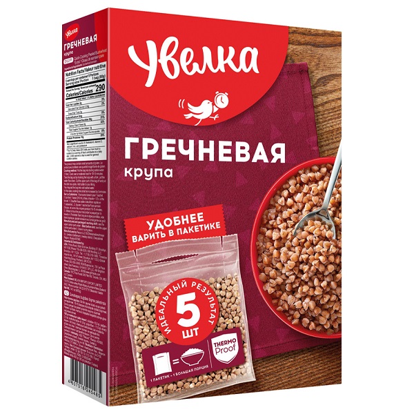 Крупа гречневая Увелка ядрица 5х80гр
