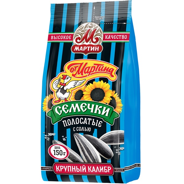 Семечки От Мартина 150гр Полосатые супер соленые