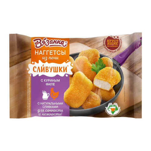Наггетсы Вязанка Сливушки из печи с куриным филе 250гр