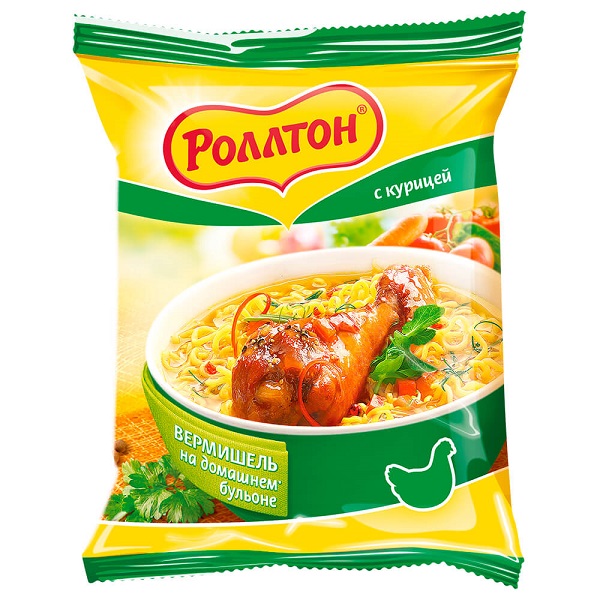 Вермишель Роллтон б/п куриная 60г