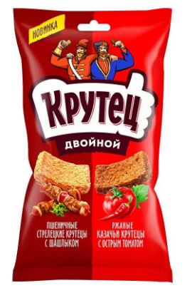Гренки Крутец со вкусом шашлыка и томата спайси 100г
