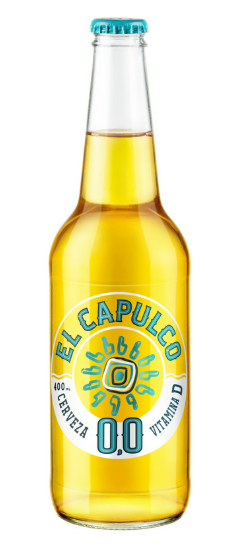 Напиток пивной El Capulco (Эль Капулько) безалкогольный светлый пастеризованный <0,5% 0,4л стекло
