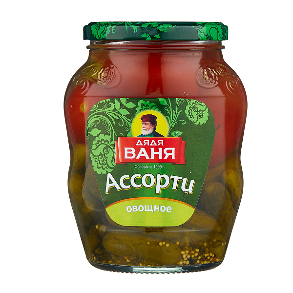 Ассорти Дядя Ваня томаты и огурцы 680гр