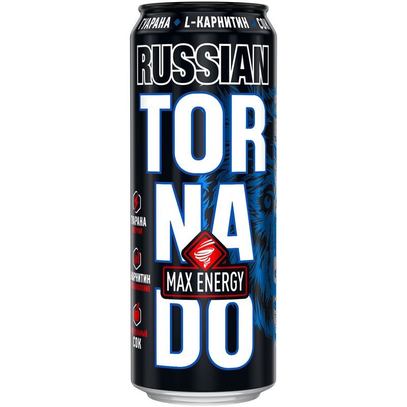 Напиток тонизирующий Tornado Max Russian 0,45л ж/б