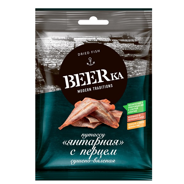 Рыбка сушеная Beerka Янтарная с перцем 25гр
