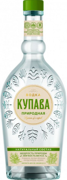 Водка Купава Природная 40% 0,7л