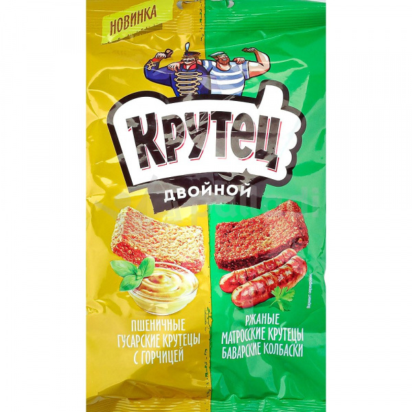 Гренки Крутец со вкусом горчицы и баварских колбасок 100г