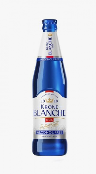 Напиток пивной Krone Blanche Biere (Крон Бланш Бьер) безалкогольный 0,45л стекло