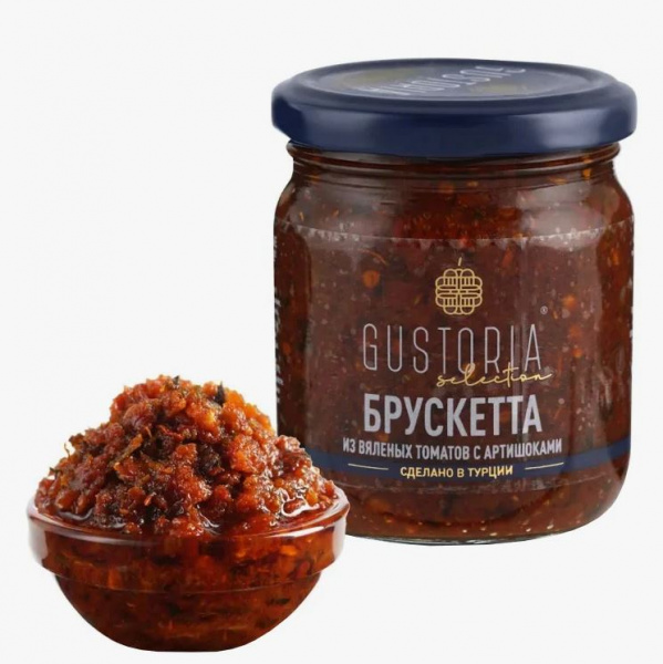 Брускетта Gustoria из вяленых томатов с артишоками 210мл