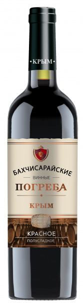 Вино Бахчисарайские Винные Погреба красное сухое 10-12% 0,75л
